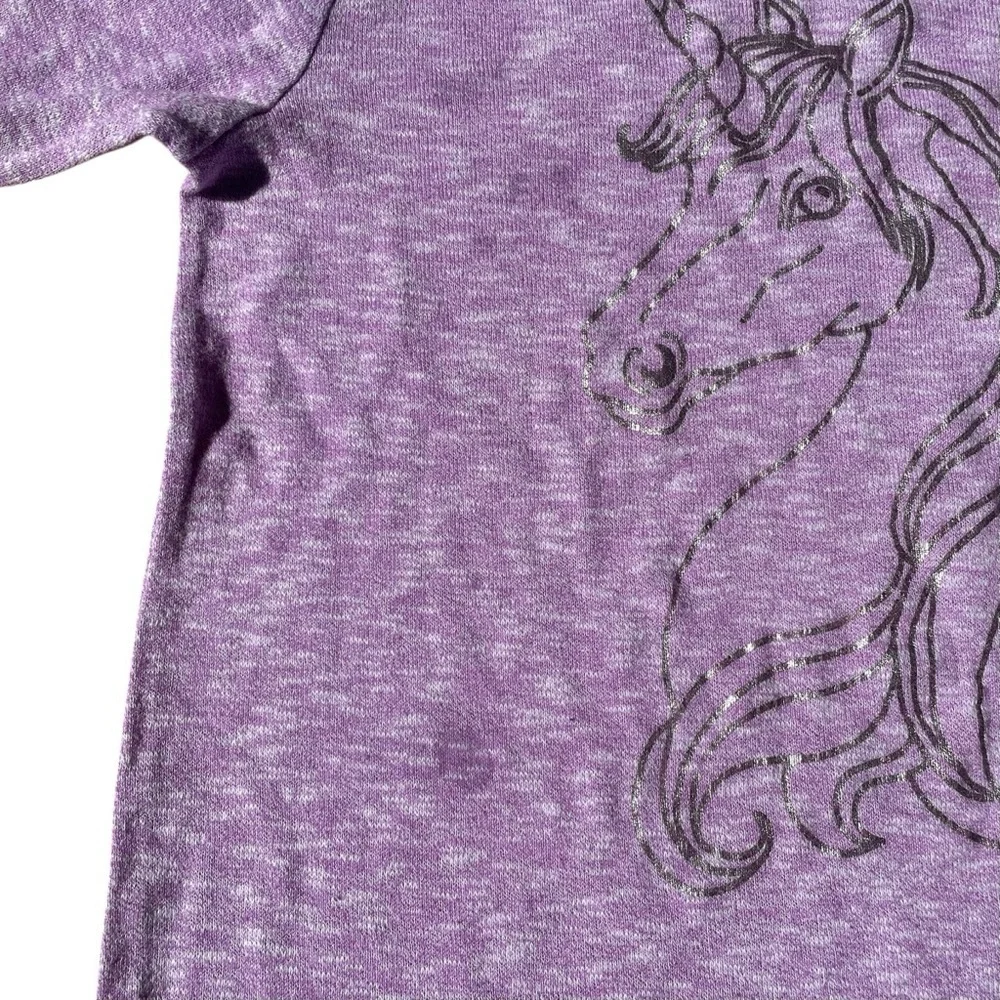 4/$25 The Children’s Place Purple Unicorn Long Sleeve Top Size 16 XXL